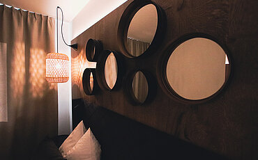 Bett in der Lifestyle Suite im Hotel Soulsisters'