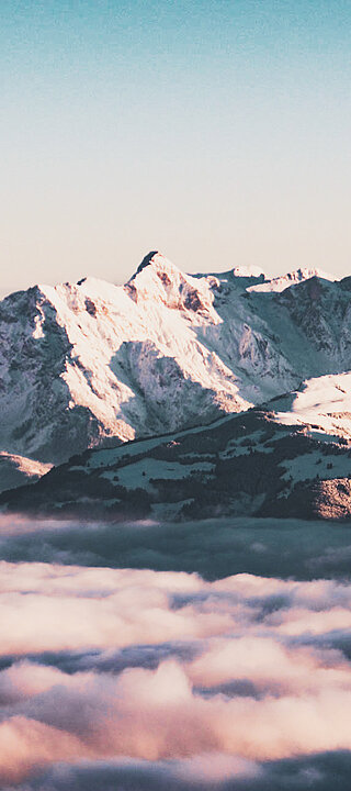 Berglandschaft im Winter in Kaprun